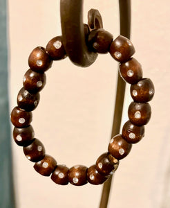 ~Handmade wooden bracelet (**Bracelet Only) made with Dark Almond loose bead~