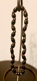 ~Handmade Prayer necklace (**necklace only) Black Olive large Loose bead with Dark Almond inset~