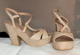 NEW! Retro look bamboo heels! Super cute! Vintage look!