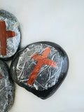 ~Hand made paper Prayer Rocks~ Chestnut sunshine!