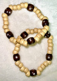 ~Handmade wooden bead bracelet (**Bracelet only)  made with Natural Loose bead~