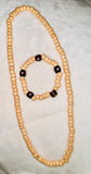 ~Handmade Prayer necklace and bracelet (**set)....color Light Natural loose bead~