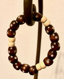 ~Handmade bracelet (**Bracelet only) made with natural dark almond Loose bead~