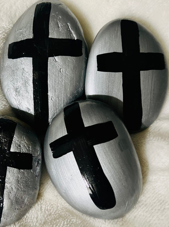 ~Prayer Rock~ Silver and Black... ~For him Collection