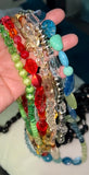 Beautiful Colors Crystal Prayer beads with cross keychain included!... (assorted colors to choose from!)