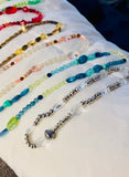 Beautiful Colors Crystal Prayer beads with cross keychain included!... (assorted colors to choose from!)