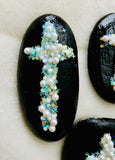 DUPLICATE~Prayer Rock~ 3D edition! Black Pearls and Stars...