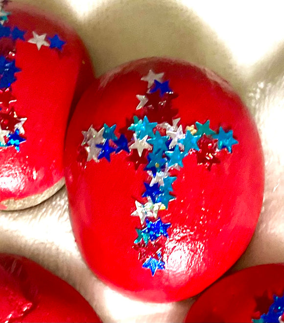 ~Prayer Rock~ 3D edition! Star Spangled in Red.